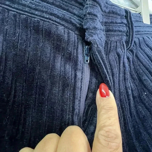 NWT Authentic Red Valentino Velvet Corduroy Navy Boot Cut Pants Sz 40 US 12 - Picture 4 of 16